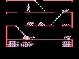 In game image of Aztec on the Atari 8-bit.