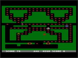 In game image of Back Track on the Atari 8-bit.
