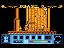 In game image of Basil The Great Mouse Detective on the Atari 8-bit.