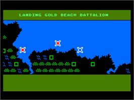 In game image of Battle for Normandy on the Atari 8-bit.