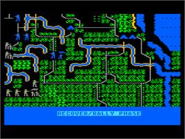 In game image of Battle of Shiloh on the Atari 8-bit.