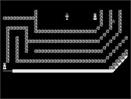 In game image of Beneath The Pyramids on the Atari 8-bit.