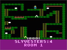 In game image of Biffdrop on the Atari 8-bit.