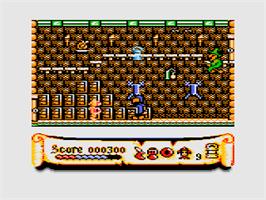 In game image of Black Lamp on the Atari 8-bit.