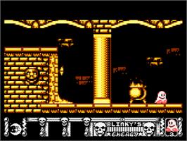 In game image of Blinky's Scary School on the Atari 8-bit.