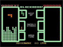 In game image of Blockaboo! on the Atari 8-bit.