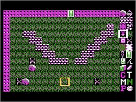 In game image of Boulder Dash Construction Kit on the Atari 8-bit.