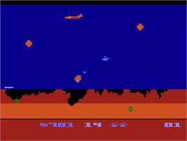 In game image of Buried Buck$ on the Atari 8-bit.