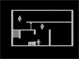 In game image of Castle Wolfenstein on the Atari 8-bit.