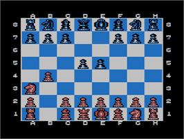 In game image of Chessmaster 2000 on the Atari 8-bit.