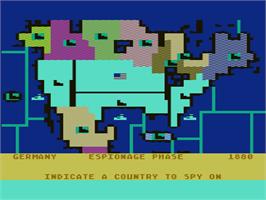 In game image of Colonial Conquest on the Atari 8-bit.
