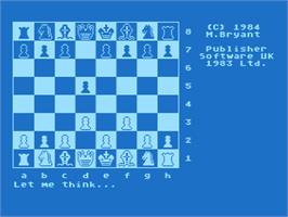 In game image of Colossus 4 Chess on the Atari 8-bit.