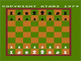 In game image of Computer Chess on the Atari 8-bit.