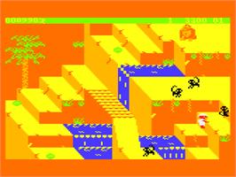 In game image of Congo Bongo on the Atari 8-bit.