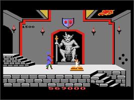 In game image of Crossbow on the Atari 8-bit.