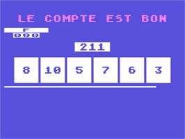 In game image of Des Chiffres Et Des Lettres on the Atari 8-bit.