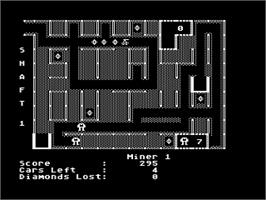 In game image of Diamond Mine on the Atari 8-bit.