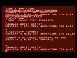 In game image of Dnieper River Line on the Atari 8-bit.