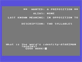 In game image of Dragnet on the Atari 8-bit.