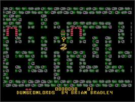 In game image of Dungeonlords on the Atari 8-bit.