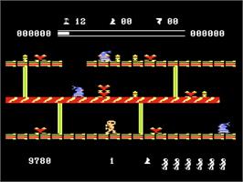 In game image of Escape From Doomworld on the Atari 8-bit.