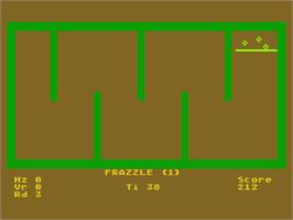 In game image of Frazzle on the Atari 8-bit.