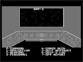 In game image of Galactic Quest on the Atari 8-bit.