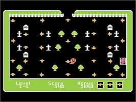 In game image of Ghost! on the Atari 8-bit.