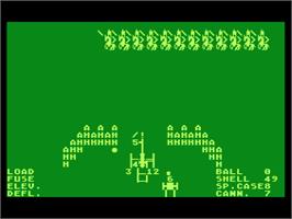 In game image of Guns of Fort Defiance on the Atari 8-bit.