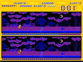 In game image of Herbert 2 on the Atari 8-bit.