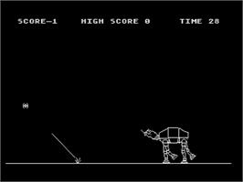 In game image of Imperial Walker on the Atari 8-bit.
