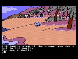 In game image of Mindshadow on the Atari 8-bit.