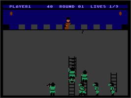In game image of Orc Attack on the Atari 8-bit.