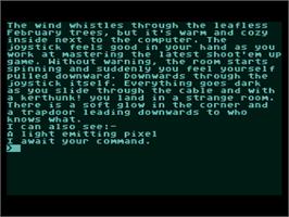 In game image of Pirate Adventure on the Atari 8-bit.