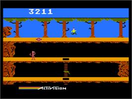 In game image of Pitfall 2 - Lost Caverns on the Atari 8-bit.