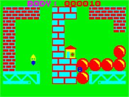 In game image of Prizrak Nuly on the Atari 8-bit.