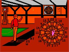 In game image of Pub Darts on the Atari 8-bit.