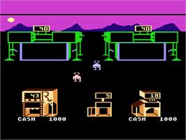 In game image of Run For The Money on the Atari 8-bit.
