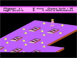 In game image of Scrolls of Abadon on the Atari 8-bit.