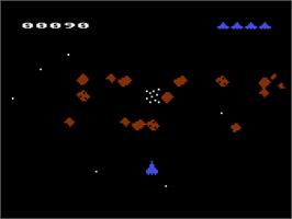 In game image of Space Ace on the Atari 8-bit.