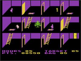 In game image of Special Delivery: Santa's Christmas Chaos on the Atari 8-bit.