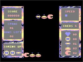 In game image of Stack Up on the Atari 8-bit.