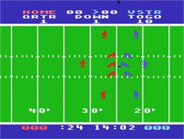 In game image of Starbowl Football on the Atari 8-bit.