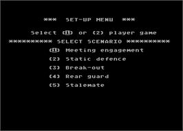 In game image of TAC: Tactical Armor Command on the Atari 8-bit.