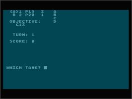 In game image of Tanktics: Computer game of Armored Combat on the Eastern Front on the Atari 8-bit.