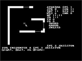 In game image of Telengard on the Atari 8-bit.