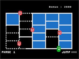 In game image of Time Runner on the Atari 8-bit.