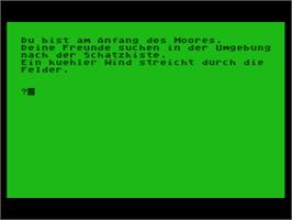 In game image of Tkkg - Das Leere Grab Im Moor on the Atari 8-bit.