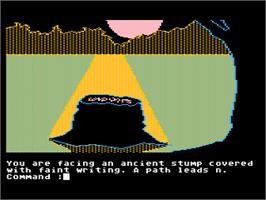 In game image of Transylvania on the Atari 8-bit.