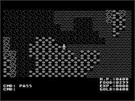 In game image of Ultima 2 - Revenge Of The Enchantress on the Atari 8-bit.